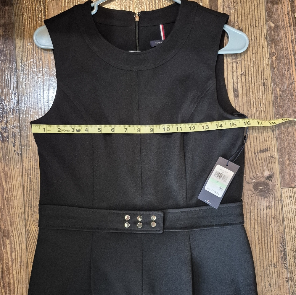 Tommy Hilfiger Black Cropped Jumpsuit Size 8 - Picture 9 of 10